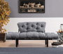 Atelier Del Sofa Nitta - Sofá-Cama de 2 Plazas Gris